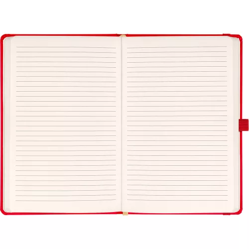 Klasszikus notesz Taggia borítással Red, vonalas, 13x21cm, Presco