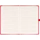 Klasszikus notesz Taggia borítással Red, vonalas, 13x21cm, Presco