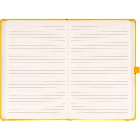   Klasszikus notesz Vivella borítással Yellow, vonalas, 13x21cm, Presco