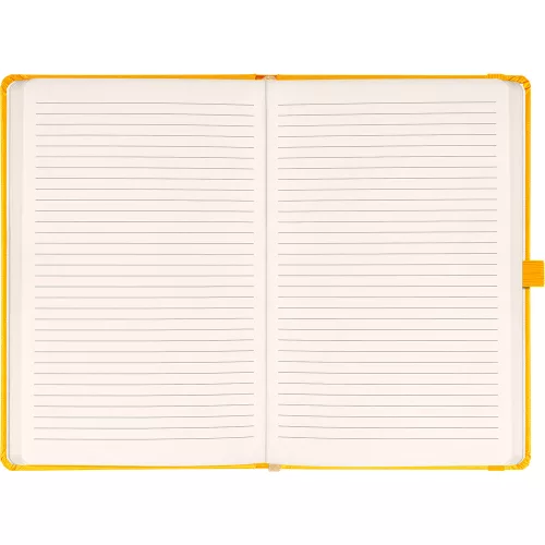 Klasszikus notesz Vivella borítással Yellow, vonalas, 13x21cm, Presco