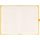 Klasszikus notesz Vivella borítással Yellow, vonalas, 13x21cm, Presco