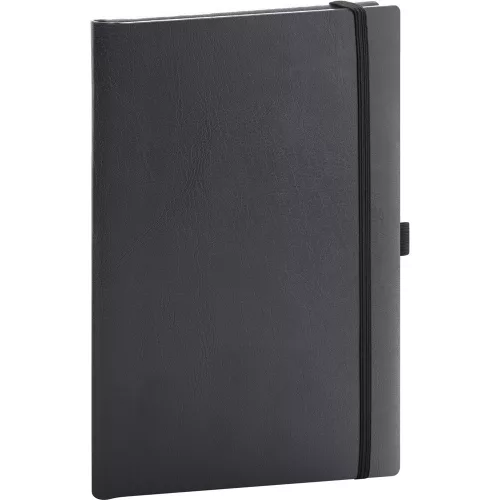Klasszikus notesz Balacron borítással black, pontozott, 15x21cm, Presco