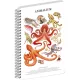 Jegyzetfüzet ikerspirálos Animalium – Cephalopods, vonalas, 14,8x21cm A5, Presco