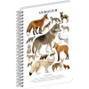 Jegyzetfüzet ikerspirálos Animalium – Canines, vonalas, 14,8x21cm A5, Presco