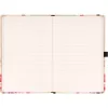 Keménytáblás notesz krémszínű lapokkal, vonalas, leszorító gumiszalaggal Birds – Sakura 130x210mm, Presco