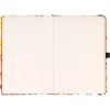 Keménytáblás notesz krémszínű lapokkal, pontozott, leszorító gumiszalaggal Herbal 130x210mm, Presco