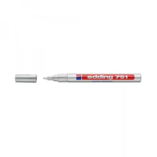 Lakkmarker 1-2mm, kerek Edding 751 ezüst