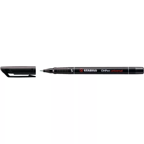Alkoholos marker 0,4mm, STABILO OHPen S fekete