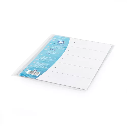 Regiszter műanyag 1-5 Bluering&reg; szürke