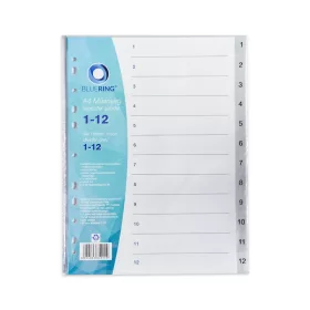 Regiszter műanyag 1-12 Bluering&reg; szürke
