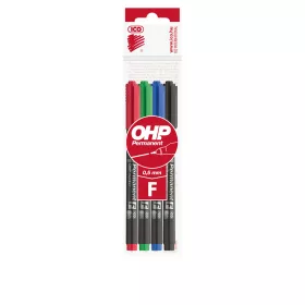 Alkoholos marker készlet, F, OHP Ico, 4 klf.szín