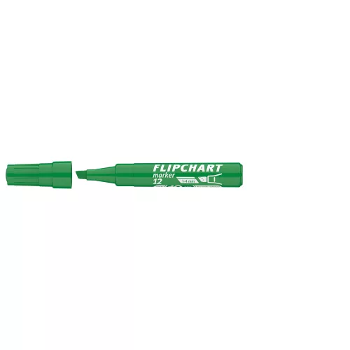Flipchart marker vízbázisú 1-4mm, vágott Artip 12 zöld