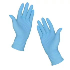   Gumikesztyű nitril púdermentes S 100 db/doboz GMT Super Gloves kék
