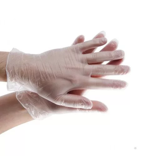 Gumikesztyű vinil púdermentes M 100 db/doboz átlátszó