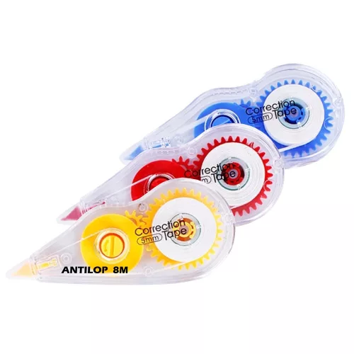 Hibajavító roller 5mm x 8m Compact áttetszó test vegyes színekben Antilop