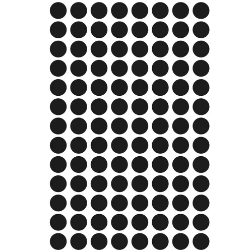 Etikett címke, o8mm, jelölésre, 104 címke/ív, 4 ív/doboz, Avery fekete