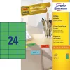 Etikett címke, 70 x37mm, univerzális, 24 címke/ív, 100 ív/doboz, Avery zöld
