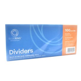   Elválasztócsík, karton 190g. 10,5x24cm, 100 db/csomag, Bluering&reg; kék