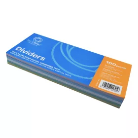   Elválasztócsík, karton 190g. 10,5x24cm, 100 db/csomag, Bluering&reg; vegyes színek