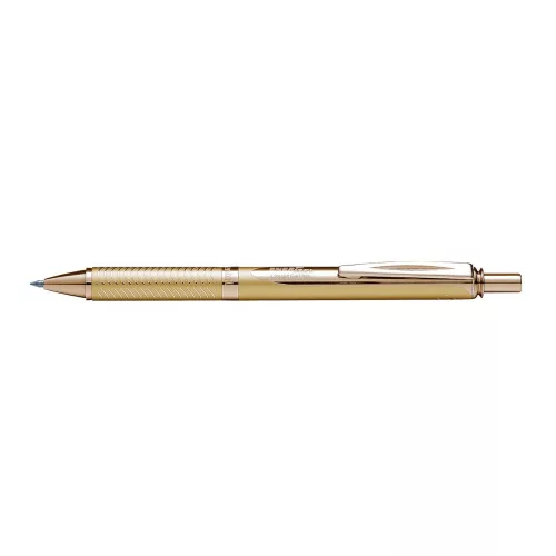 Rollertoll 0,35mm, fém arany test, Pentel Energel BL407X-A, írásszín kék