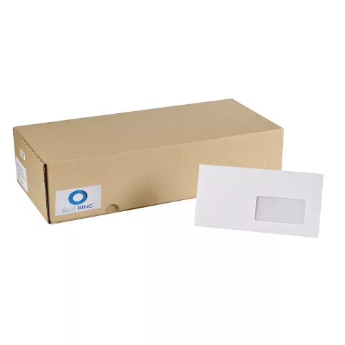 Boríték LC6/5 enyvezett bélésnyomott jobb ablakos 45x90mm 114x229mm J28A20 Bluering&reg; fehér