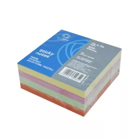   Jegyzettömb öntapadó, 75x75mm, 320lap, Bluering&reg; , pasztell