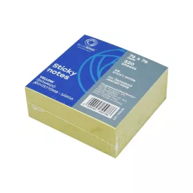   Jegyzettömb öntapadó, 76x76mm, 320lap, kocka Bluering&reg; sárga