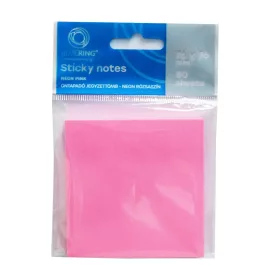   Jegyzettömb öntapadó, 76x76mm, 80lap, Bluering&reg; , neon pink