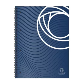   Spirálfüzet A4, 80lap, perforált lyukasztott Bluering&reg; vonalas