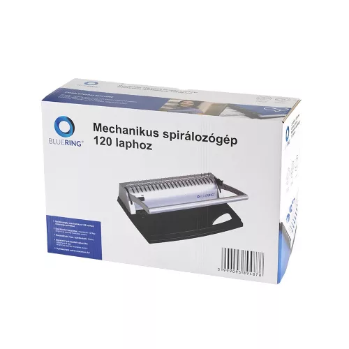 Spirálozógép, műanyag spirálkötéshez, 120lap lyukasztás 8lap Bluering&reg; COMBINDER 120