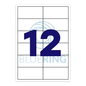   Etikett címke, 105x48mm, 100 lap, 12 címke/lap Bluering&reg;