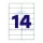 Etikett címke, 105x42,4mm, 100 lap, 14 címke/lap Bluering&reg;