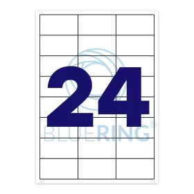   Etikett címke, 70x36mm, 100 lap, 24 címke/lap Bluering&reg;