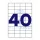 Etikett címke, 52,5x29,7mm, 100 lap, 40 címke/lap Bluering&reg;