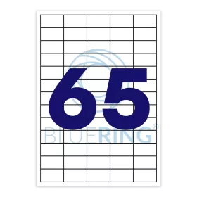   Etikett címke, 38,1x21,2mm, 100 lap, 65 címke/lap Bluering&reg;