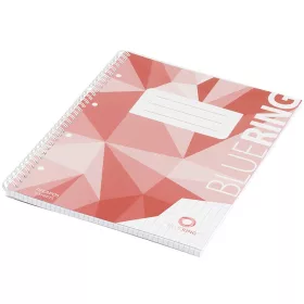   Spirálfüzet A4, 70lap, műanyag borítós perforált lyukasztott Bluering&reg; kockás