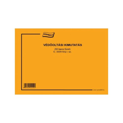 Védőoltási kimutatás c.3334-5/2009új