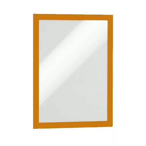 Infókeret A4, XXL csomag, 10 db/doboz, Durable Duraframe&reg; narancssárga