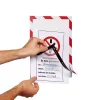 Infókeret A4, öntapadó mágneses záródás 2 db/csomag, Durable Duraframe&reg; Security, piros/fehér