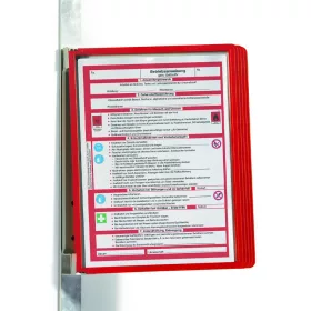   Bemutatótábla tartó, Durable Vario&reg; Magnet Wall 5, piros