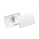 Névkitűző 90x54mm, kombi klippel, 25 db/csomag, Durable Click Fold áttetsző