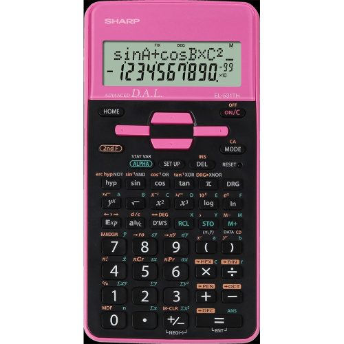 Számológép tudományos 272 funkciós 2 soros Sharp EL-531THB-PK rózsaszín
