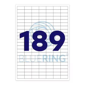   Etikett címke, 25,4x10mm, 100 lap, 189 címke/lap  Bluering&reg;