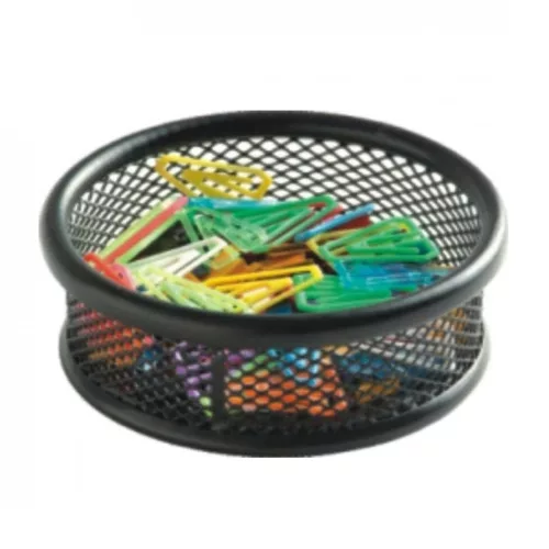 Fémhálós gemkapocstartó kerek Bluering&reg; fekete