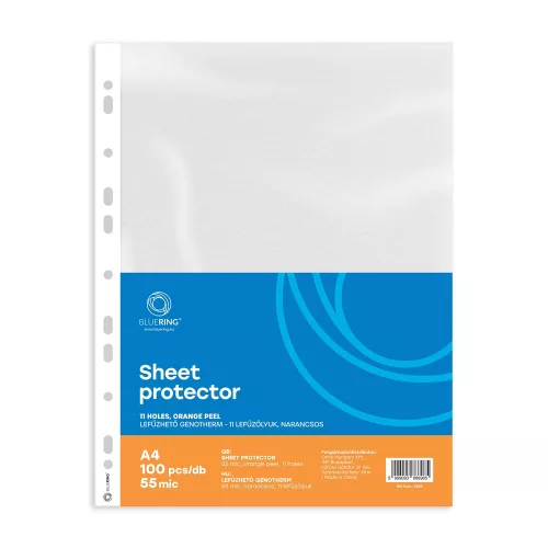 Genotherm lefűzhető, A4, 55 micron narancsos 100 db/csomag, Bluering&reg;