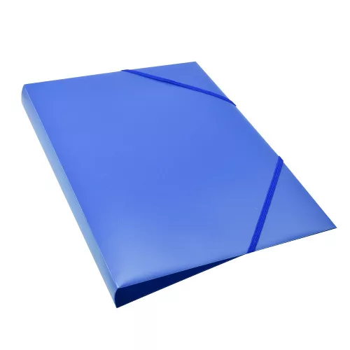 Gumis mappa A4, műanyag gerincvastagított 30mm, Bluering&reg; kék