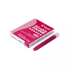 Töltőtoll tintapatron Pilot Parallel Pen 6 db/doboz, piros