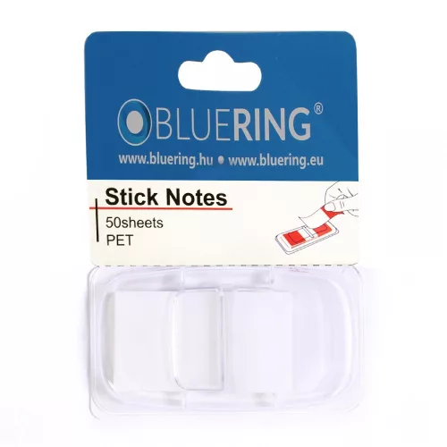 Jelölőcímke 25x45mm, 50lap, műanyag Bluering&reg; fehér