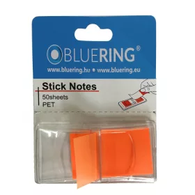   Jelölőcímke 25x45mm, 50lap, műanyag Bluering&reg; narancs