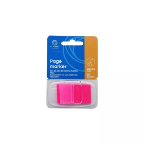 Jelölőcímke 25x45mm, 50lap, műanyag Bluering&reg; pink
